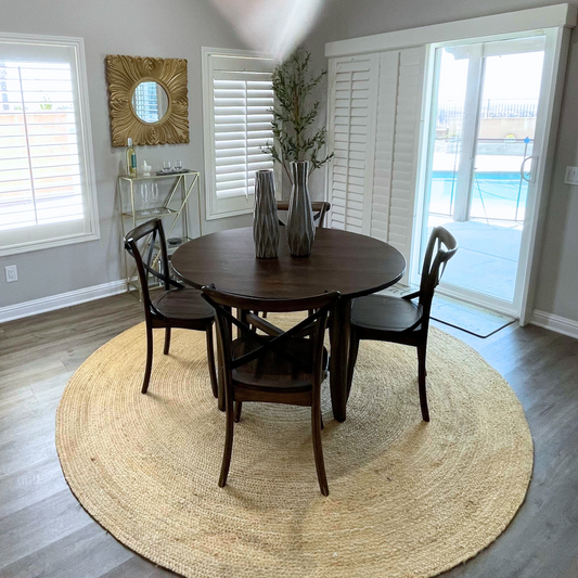 Round Dinette Table in staged kitchen area