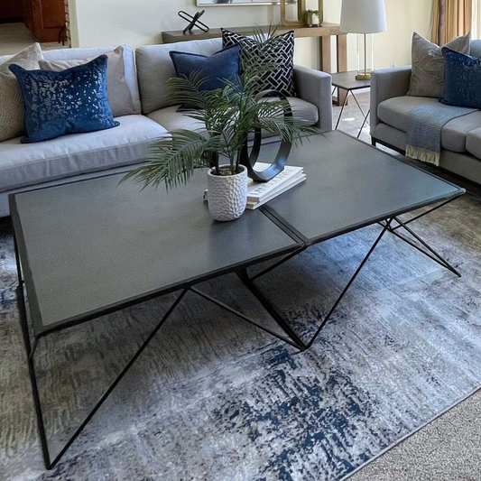 Coffee table in a modern living room
