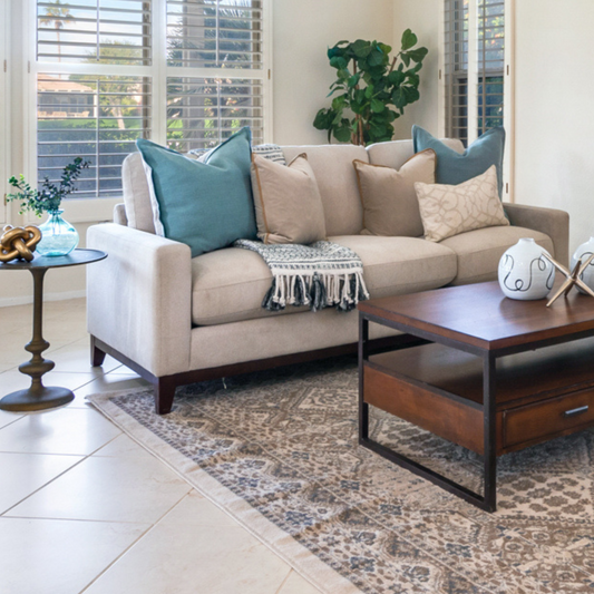 Sofa with Wood Bottom
