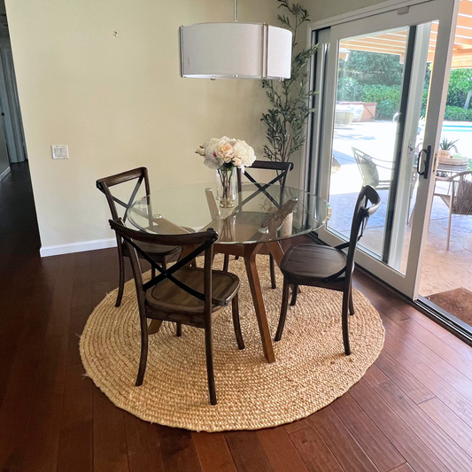 Wood Dining Chair in a staged dining area