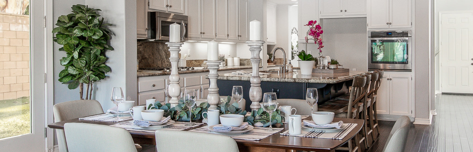 Why stage - top reasons to stage your home -  image of staged dining table and kitchen