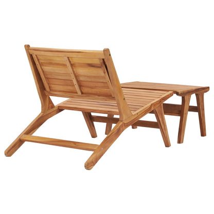 vidaXL Patio Chair with Footrest Solid Teak Wood-2