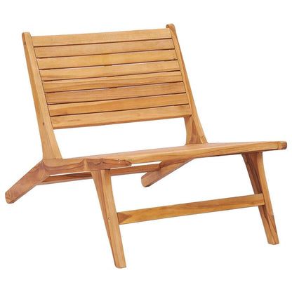 vidaXL Patio Chair with Footrest Solid Teak Wood-3