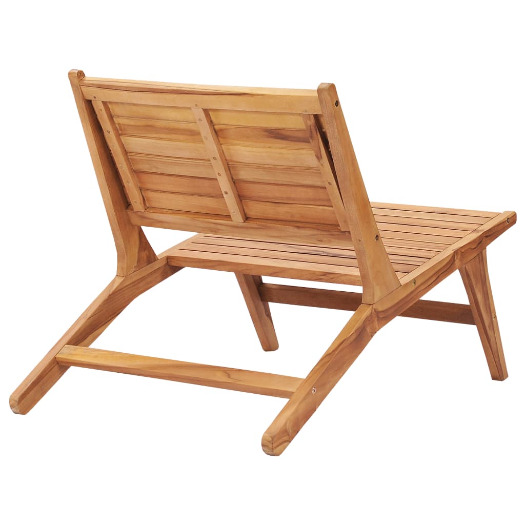 vidaXL Patio Chair with Footrest Solid Teak Wood-6