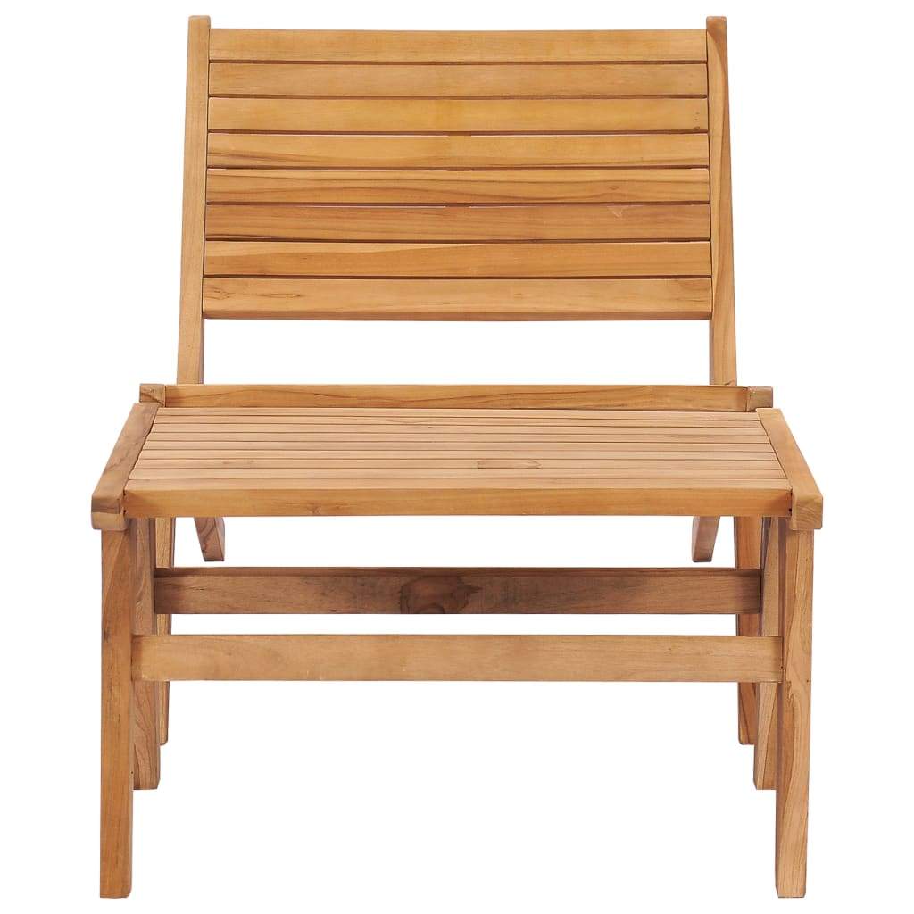 vidaXL Patio Chair with Footrest Solid Teak Wood-7