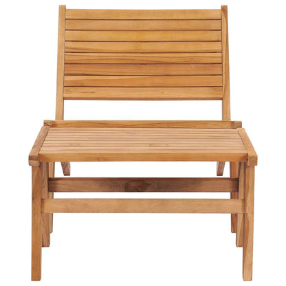 vidaXL Patio Chair with Footrest Solid Teak Wood-7