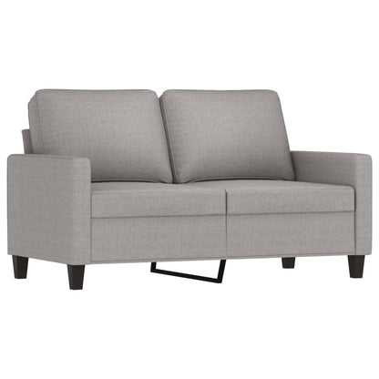 vidaXL 4 Piece Sofa Set with Cushions Light Gray Fabric-3