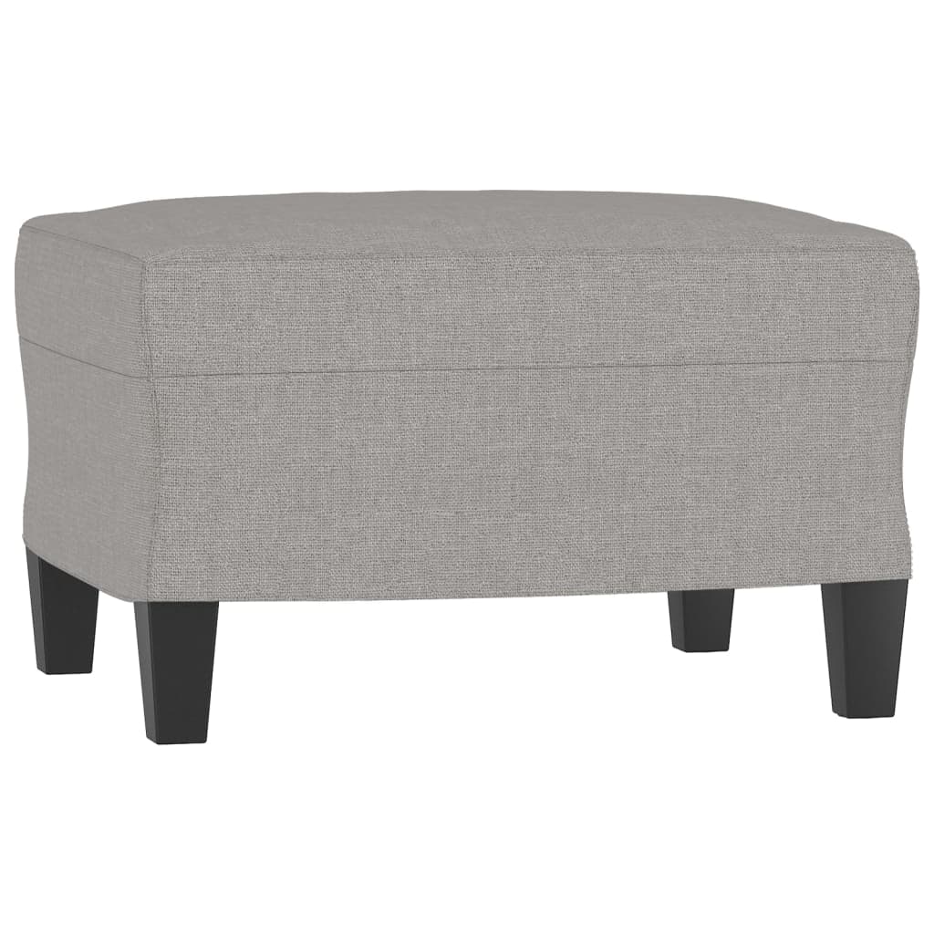 vidaXL 4 Piece Sofa Set with Cushions Light Gray Fabric-5